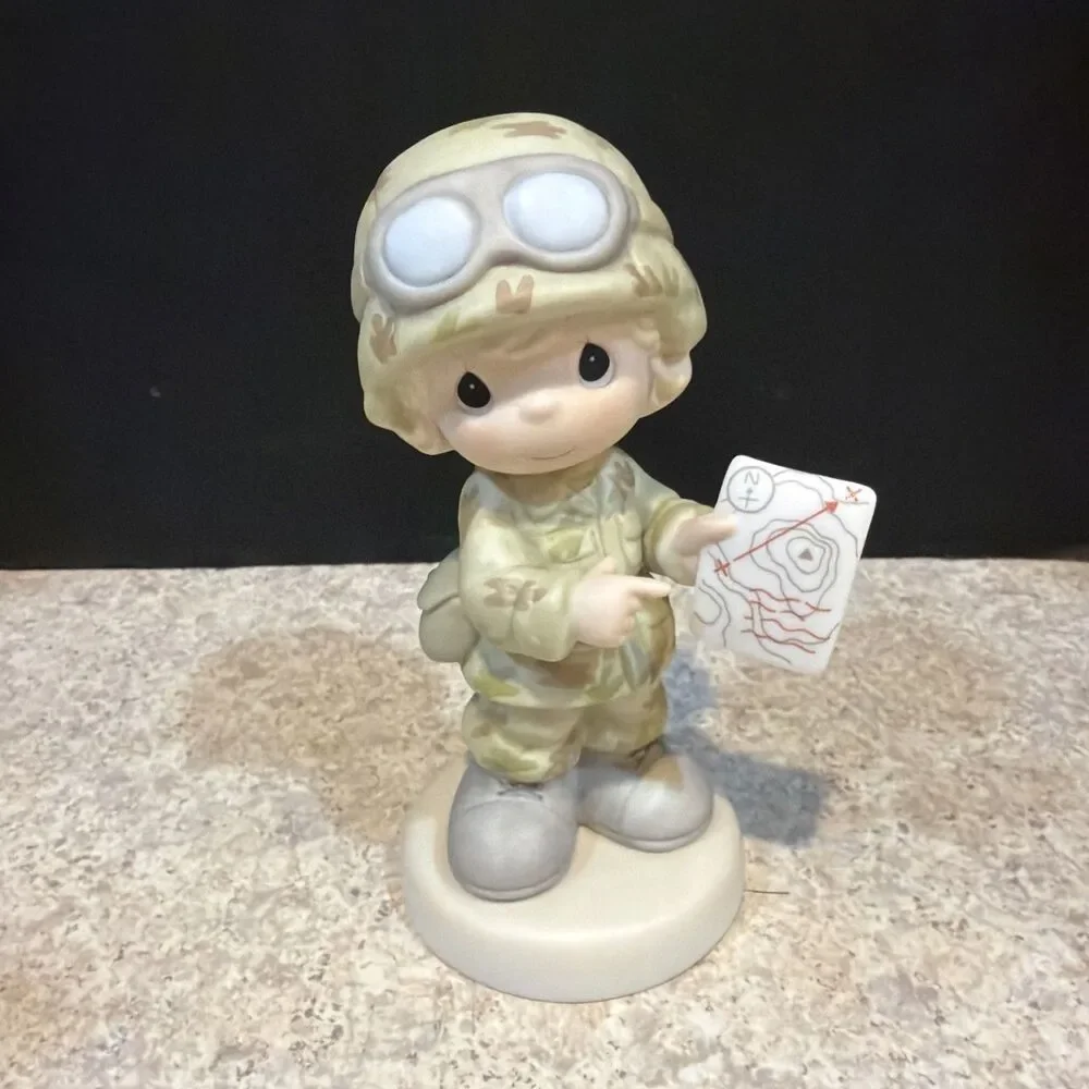 Precious Moments Enesco I'm Proud To Be An American 729876 Army girl- rare